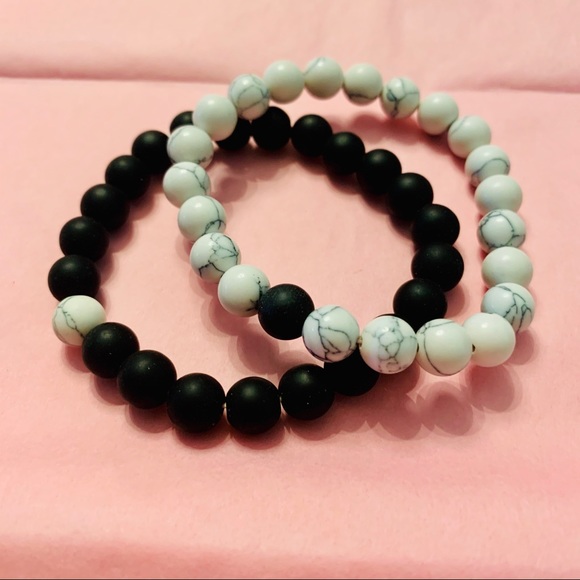 2 pcs. Marble Bead Bracelets Couples LDR | OS - Picture 2 of 3